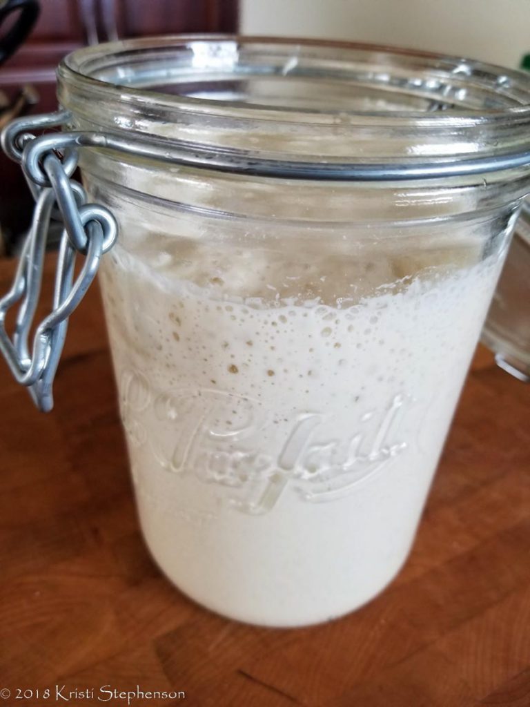 Sourdough starter - bubbles/refreshed!