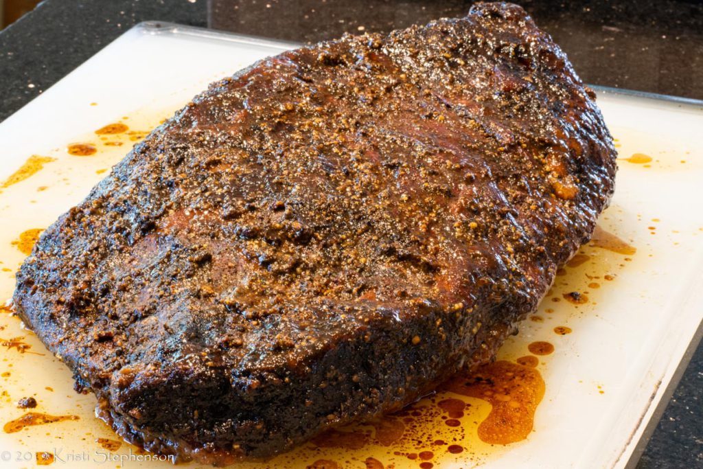 Brisket rested and ready to eat!